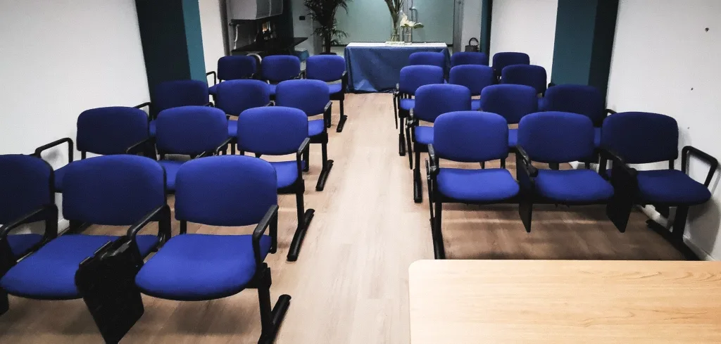 Le postazioni della sala corsi